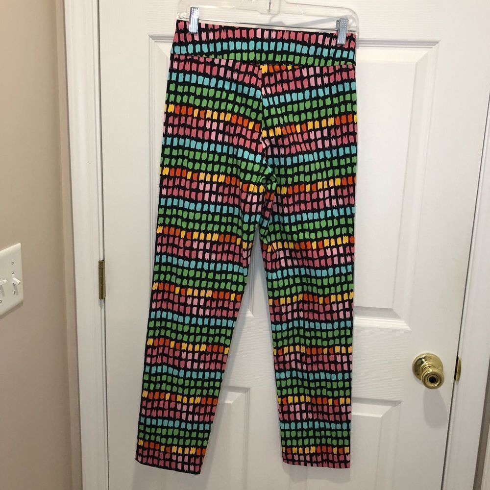 Krazy Larry multi color pull on slacks pants size 6 - Picture 5 of 6